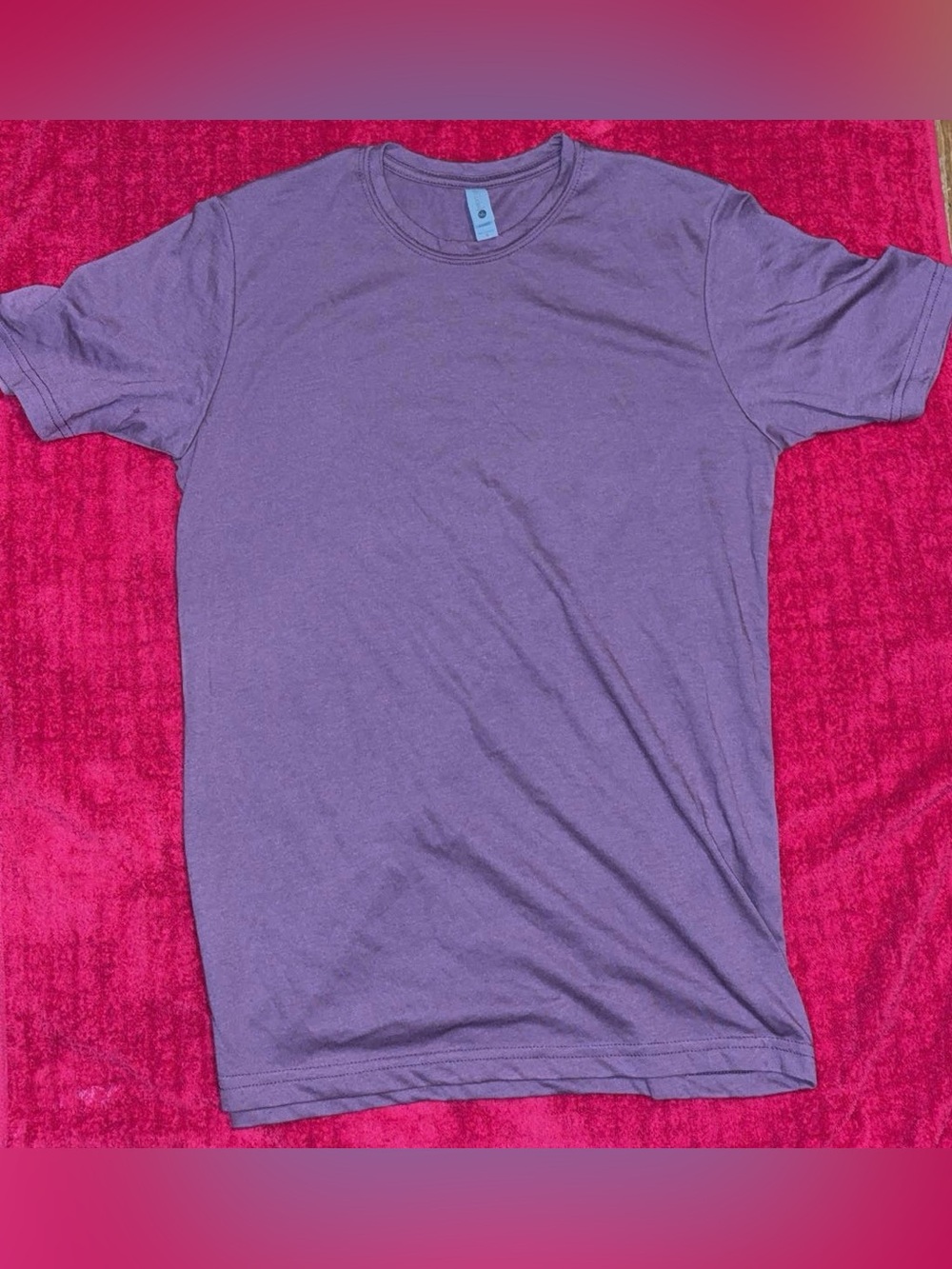 Next Level Apparel Purple Short Sleeve Crew Neck Tee